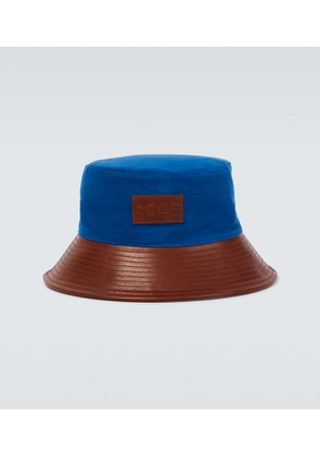 Bode Cotton and leather bucket hat