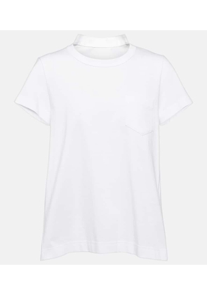 Sacai Pleated cotton jersey T-shirt