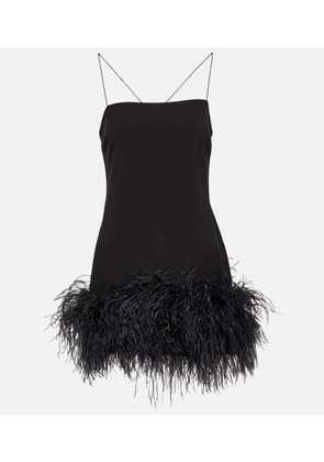 The Attico Feather-trimmed minidress