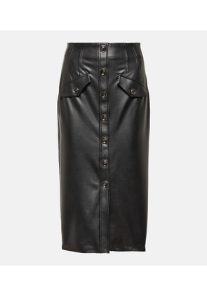 Veronica Beard Barrie faux leather midi skirt