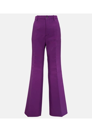 Plan C High-rise cady flared pants