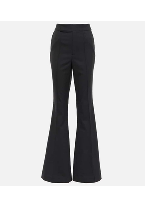Roland Mouret High-rise flared wool-blend pants