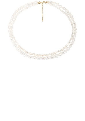 Jordan Road Jewelry La Playa Necklace in Fresh Water Pearl - Ivory. Size all.