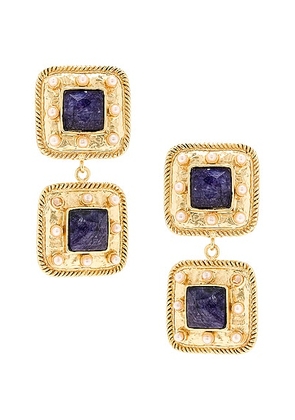 Jordan Road Jewelry Marbella Earrings in 18k Gold Plated Brass - Metallic Gold. Size all.