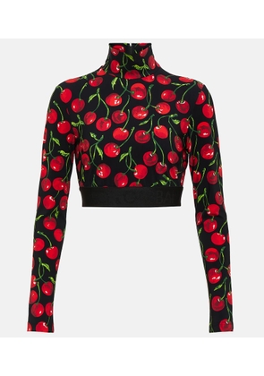 Dolce&Gabbana Cherry jersey crop top