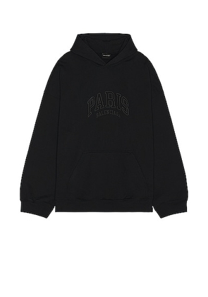 Balenciaga Wide Fit Hoodie in Black - Black. Size 2 (also in 3, 4).