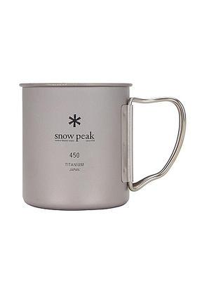 Snow Peak Ti Single Wall 450 Mug in Silver - Light Grey. Size all.