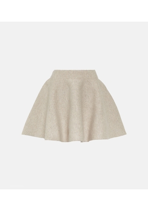 Alaïa Flared wool-blend miniskirt