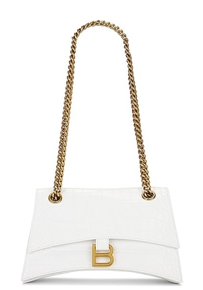 Balenciaga Small Crush Chain Bag In Optic White in Optic White - White. Size all.