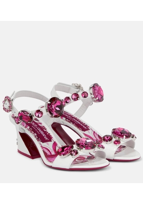 Dolce&Gabbana Embellished leather sandals