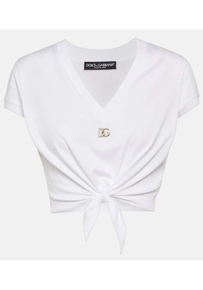 Dolce&Gabbana DG knot cotton jersey T-shirt