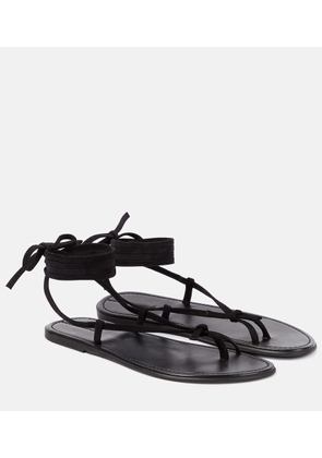The Row Tie leather sandals