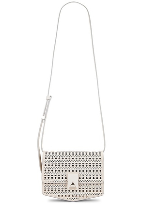 ALAÏA Small Le Papa Shoulder Bag in Ivoire - Ivory. Size all.