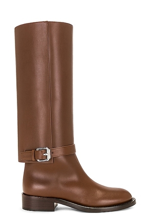 Burberry Emmett Tall Boot in Pine Cone Brown - Brown. Size 36 (also in 36.5, 37, 38, 38.5, 40).