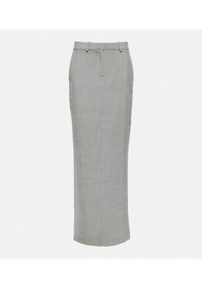 Alessandra Rich Checked wool maxi skirt