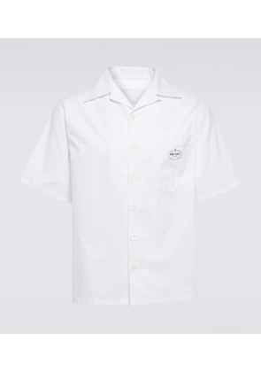 Prada Logo cotton poplin shirt