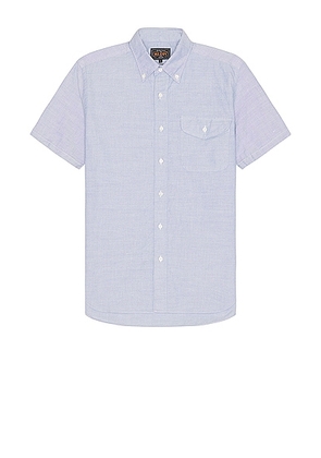 Beams Plus B.d. Short Sleeve Oxford Shirt in Sax - Blue. Size L (also in M, S).