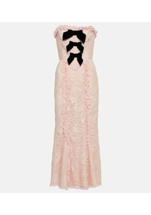 Alessandra Rich Bow-detail lace gown