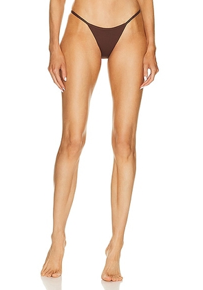 Eterne Thea 90s Bikini Bottom in Chocolate - Brown. Size L (also in XL, XS).