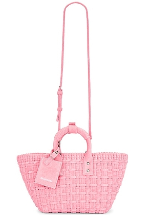 Balenciaga Xs Bistro Basket Bag in Sweet Pink & White - Pink. Size all.