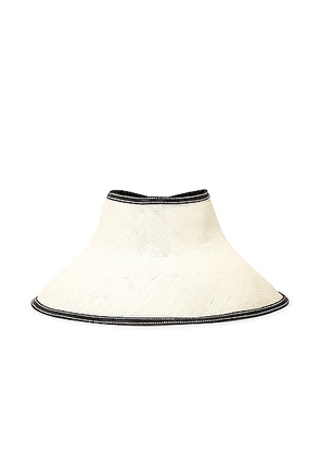 Janessa Leone Odette Packable Visor in Bleach - Ivory. Size all.