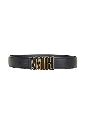 Amiri Nappa 4cm Belt in Black - Black. Size 75 (also in 80).