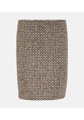 Miu Miu Wool and silk-blend bouclé pencil skirt