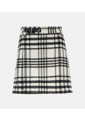 JW Anderson Checked wool-blend miniskirt
