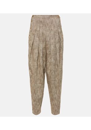 Loro Piana Asael silk, hemp, and cotton pants