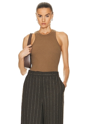 AGOLDE Bailey Tank in Mouse - Brown. Size L (also in M).