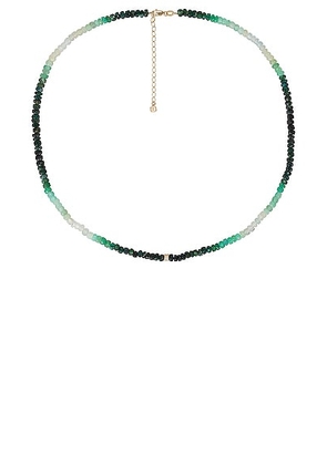 Sydney Evan Beaded Choker in Emerald Ombre - Green. Size all.