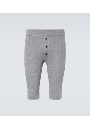 Dolce&Gabbana Buttoned wool-blend shorts