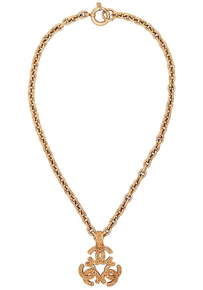 chanel Chanel 1994 Triple CC Pendant Necklace in Gold - Metallic Gold. Size all.