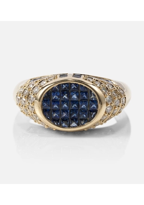Rainbow K Lady 14kt white gold ring with sapphires and diamonds