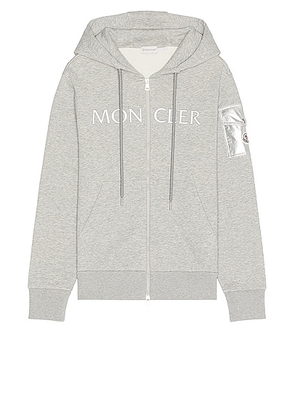 Moncler Zip Up Hoodie In Grey in Grey - Grey. Size L (also in XL/1X).