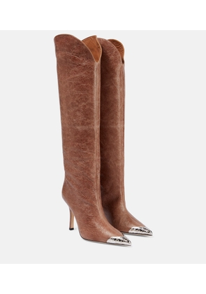 Paris Texas Nadia leather knee-high boots
