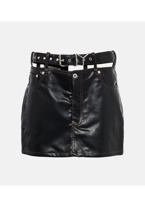 Y/Project Faux leather miniskirt