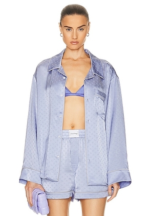 Alexander Wang Pajama Long Sleeve Shirt in Blue Bells - Blue. Size M (also in XS).