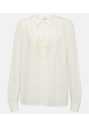 Etro Embroidered silk blouse