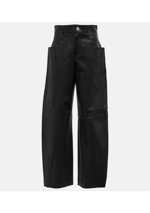 Stouls Cassidy high-rise wide-leg suede pants