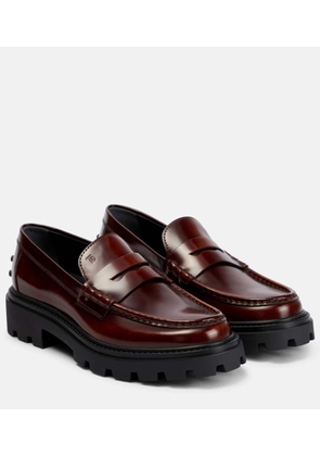 Tod's Platform leather penny loafers