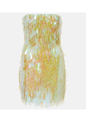 The Attico Embellished silk minidress