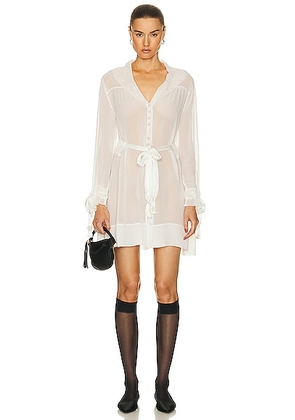 BODE Finch Dress in Ivory - Ivory. Size L (also in M, S, XS).