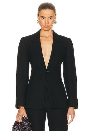 Bottega Veneta Structured Double Melange Jacket in Black - Black. Size 34 (also in 36).