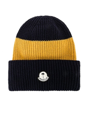 Moncler Genius x Palm Angels Beanie in Multi - Yellow. Size all.