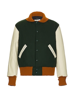 Engineered Garments Varsity Jacket in Olive - Dark Green. Size L (also in XL/1X).