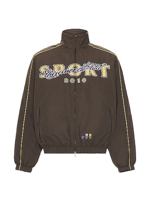 thisisneverthat Sport 2010 Bomber Jacket in Brown - Brown. Size L (also in M, S, XL/1X).