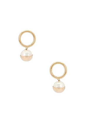 Rosantica Aria Drop Earrings in Pearls - Metallic Gold. Size all.