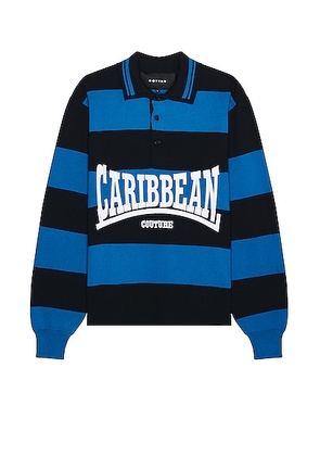 BOTTER Caribbean Couture Polo in Blue Dark Navy Stripe - Navy. Size L (also in XL/1X).