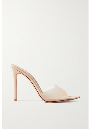 Gianvito Rossi - Elle 105 Patent-leather And Pvc Mules - Neutrals - IT34,IT34.5,IT35,IT35.5,IT36,IT36.5,IT37,IT37.5,IT38,IT38.5,IT39,IT39.5,IT40,IT40.5,IT41,IT41.5,IT42